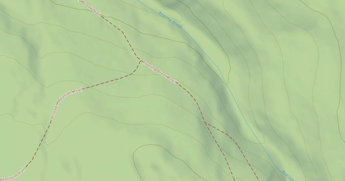 Map preview of Roaring Brook Trail
