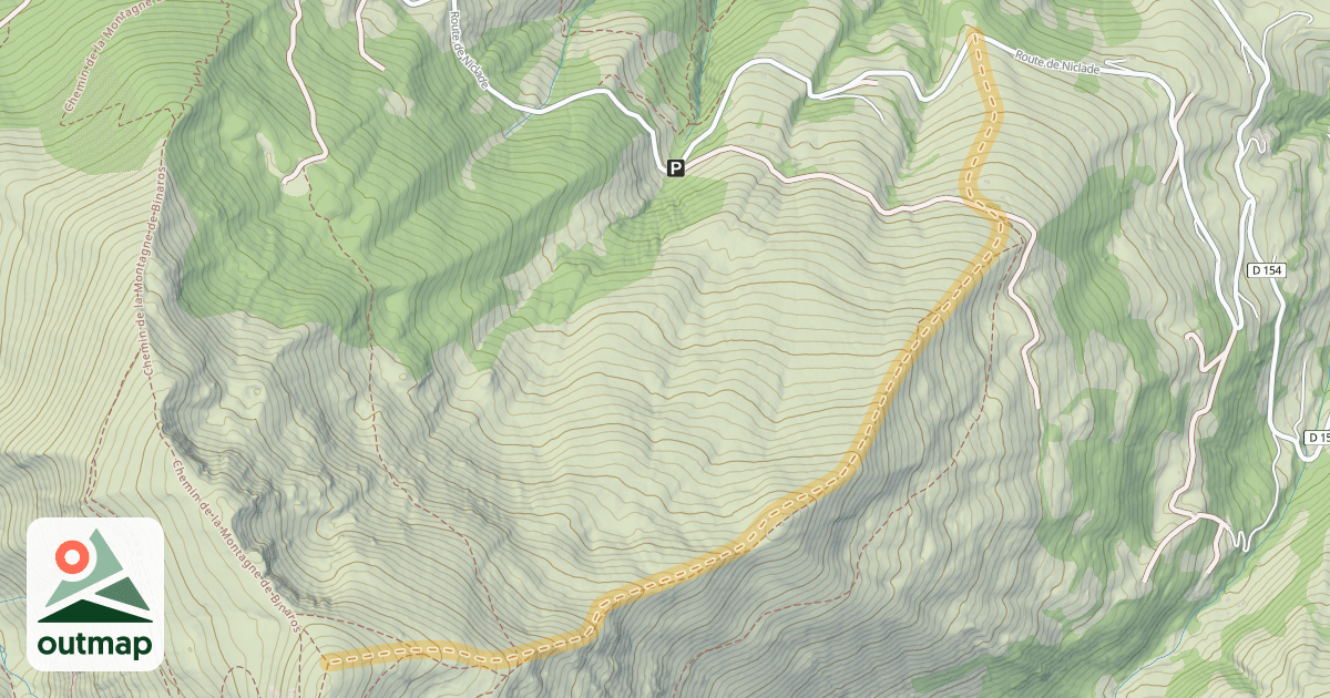 Map of Liset de Hount de Blanque — Le Peyras