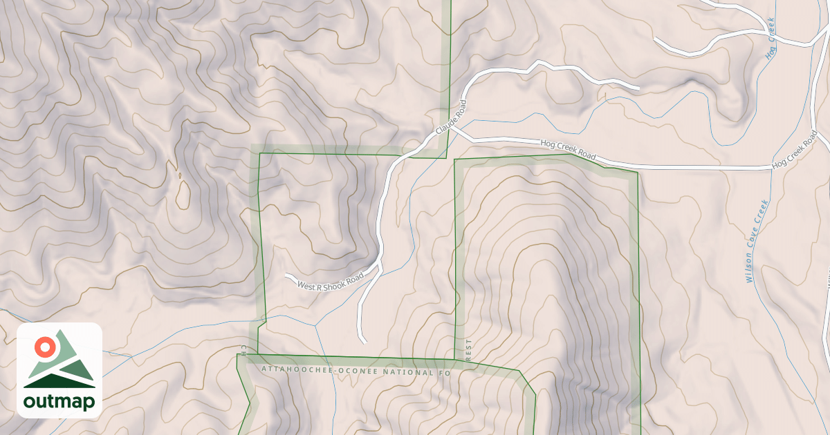 Map of HOG CREEK
