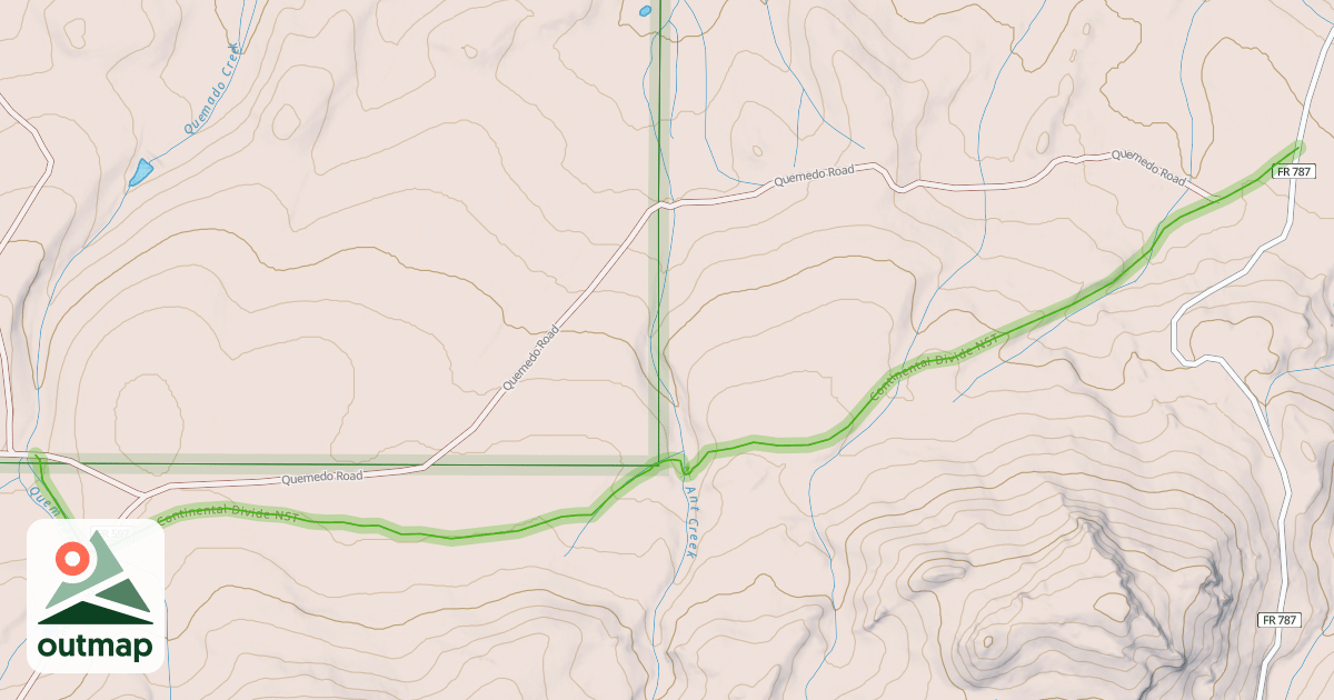 Map of Continental Divide NST
