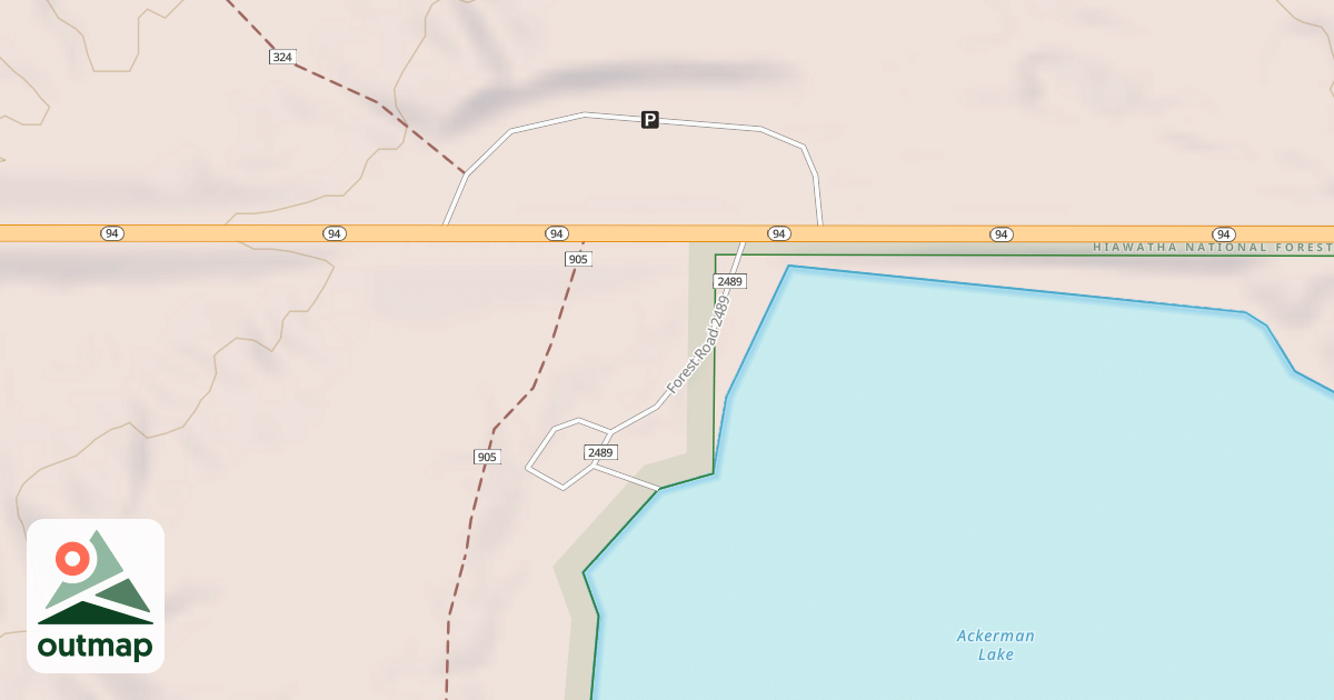 Map of ACKERMAN LAKE BOAT LAUNCH