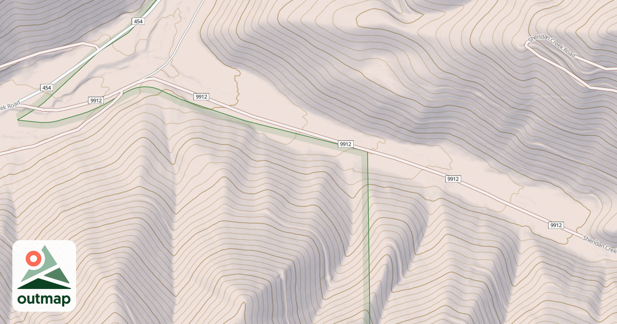 Map of SHERIDAN CREEK
