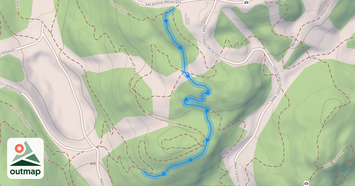 Map of 5 Extra Légère (haut)