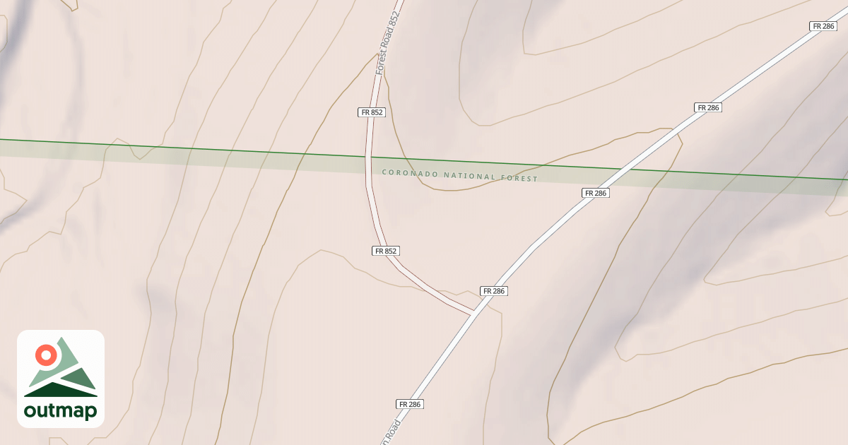 Map of TRIPP CANYON CUTOFF