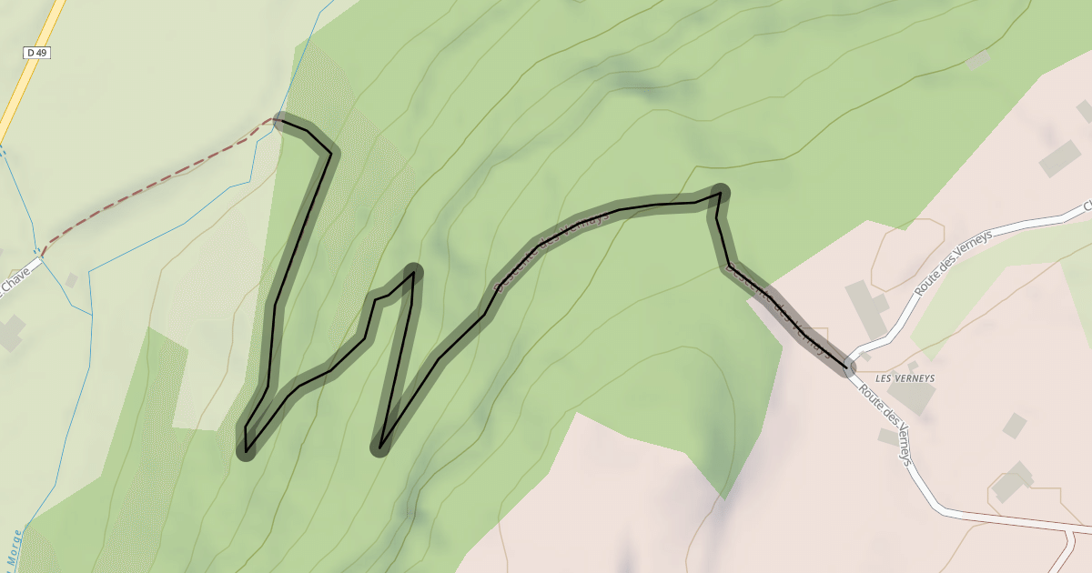 Map preview of Descente des Vernays