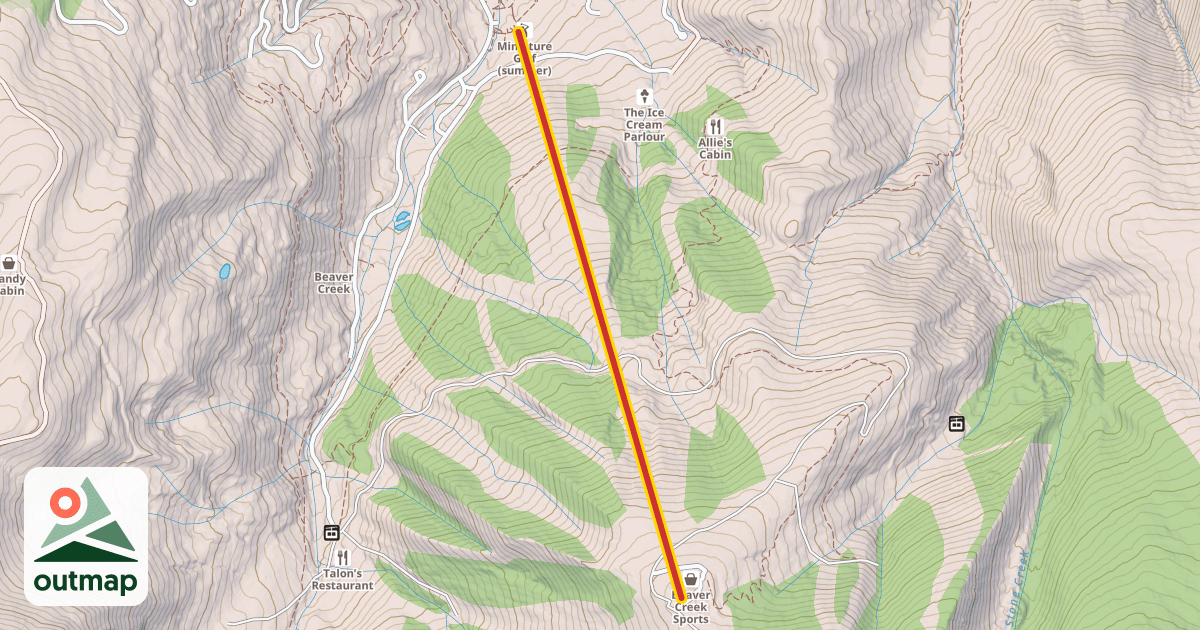 Map of Centennial Express Lift