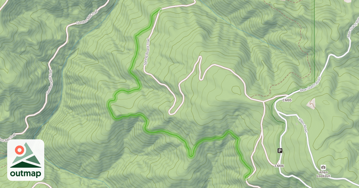 Map of Blue Blossom Trail