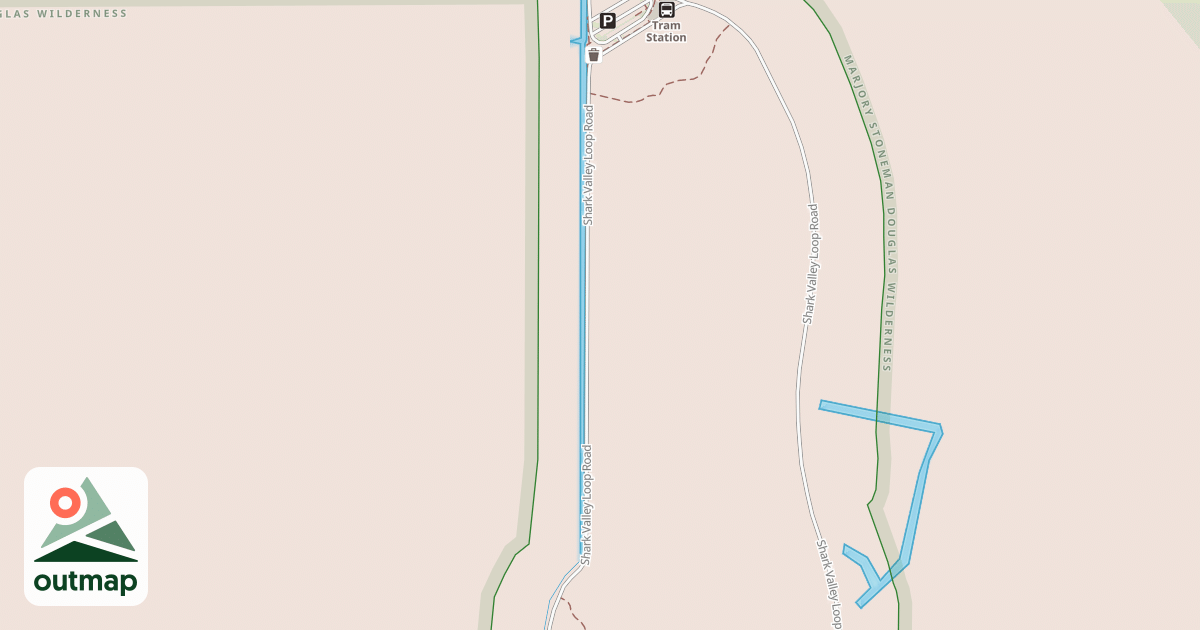 Map of Nwst Rte 224 Shark Valley Loop Road