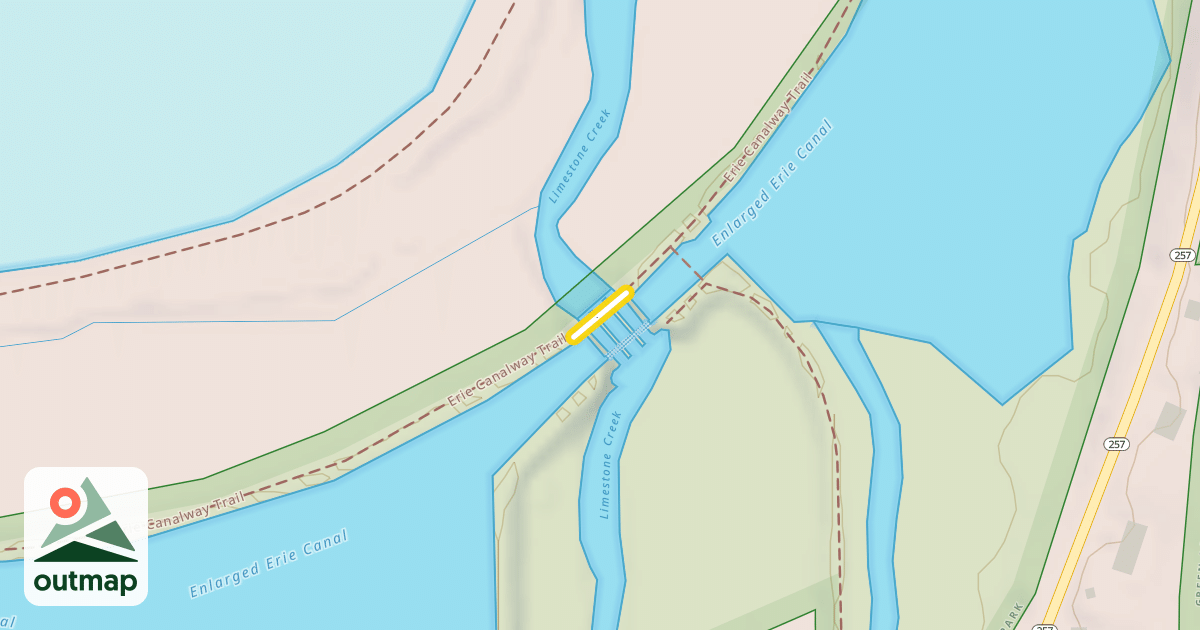 Map of Erie Canalway Trail