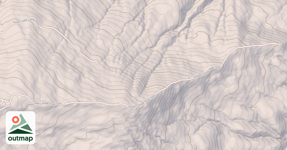 Map of FLOWERS RIDGE SPUR
