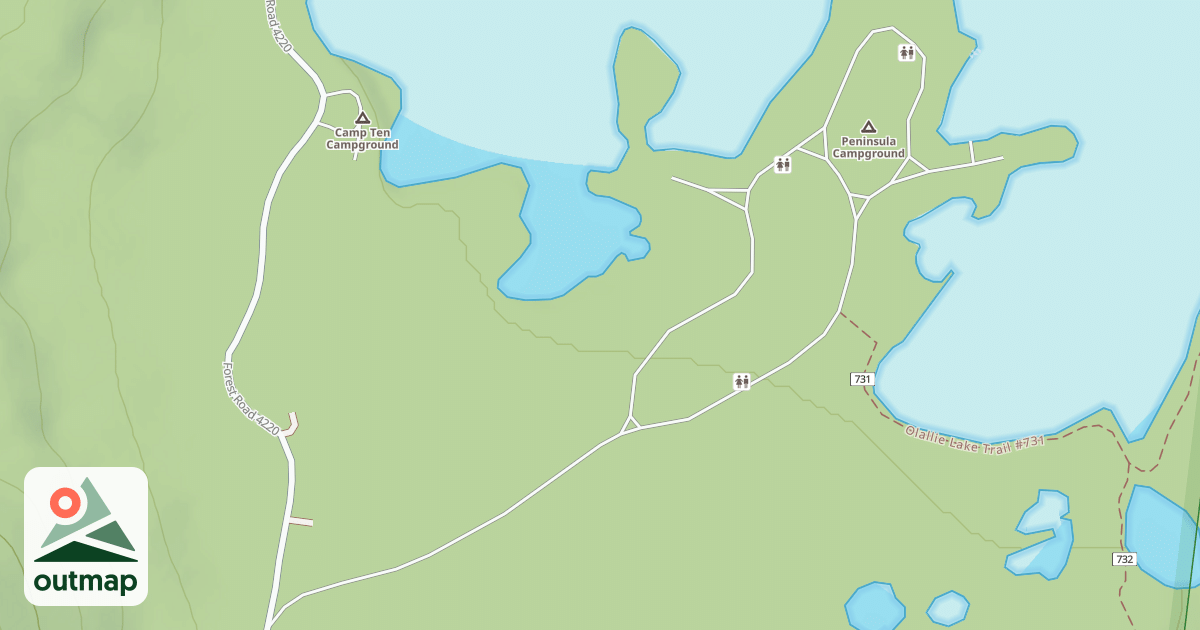 Map of PENNINSULA CAMPGROUND