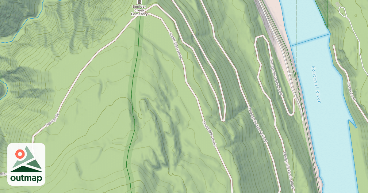 Map of SOUTH SIDE LEONIA