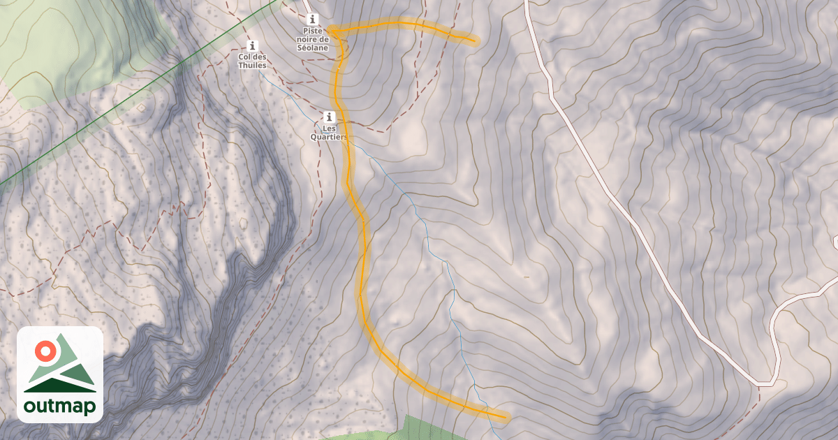 Map of Séolane Hors Piste