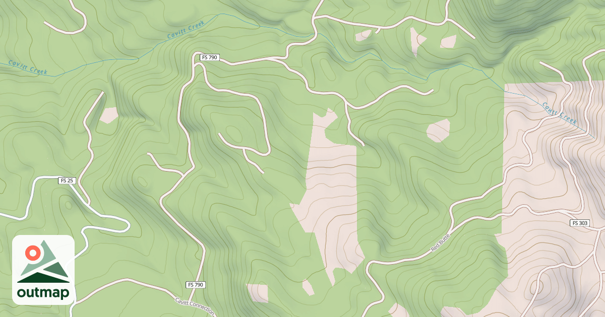 Map of BEAR CAMP - SMOKEY T.S.