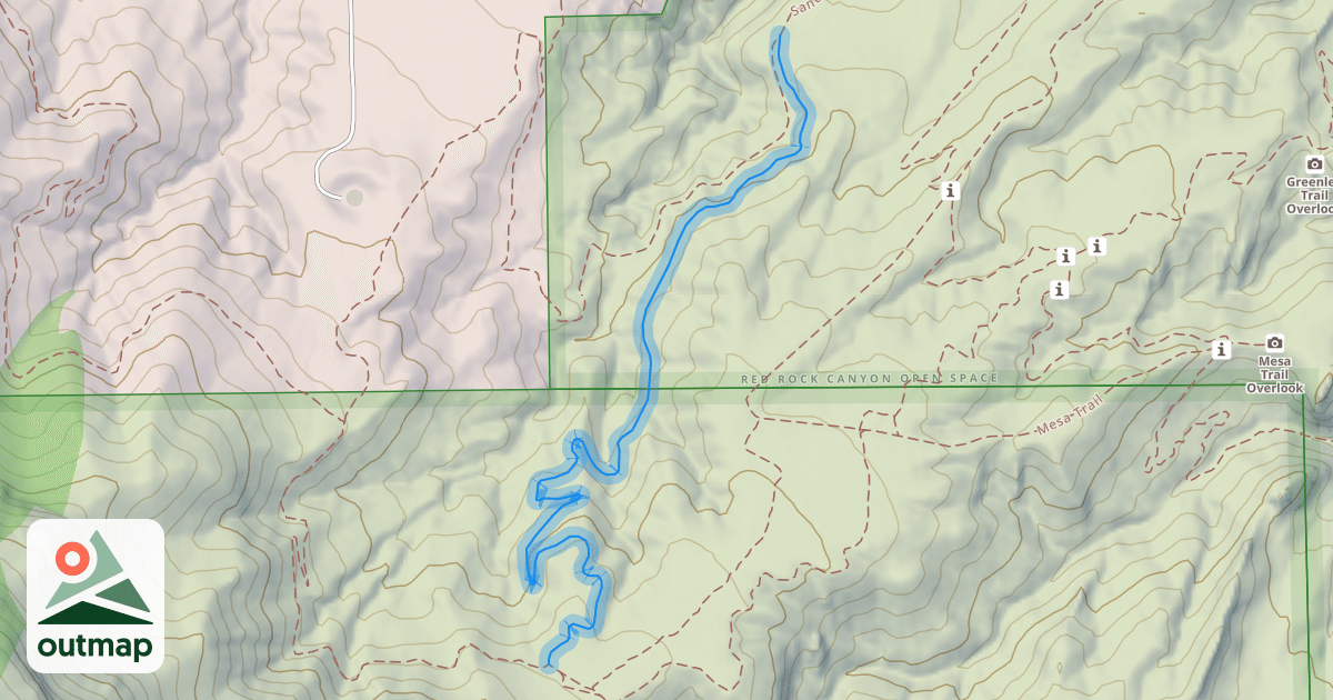 Map of New Sand Canyon Trail