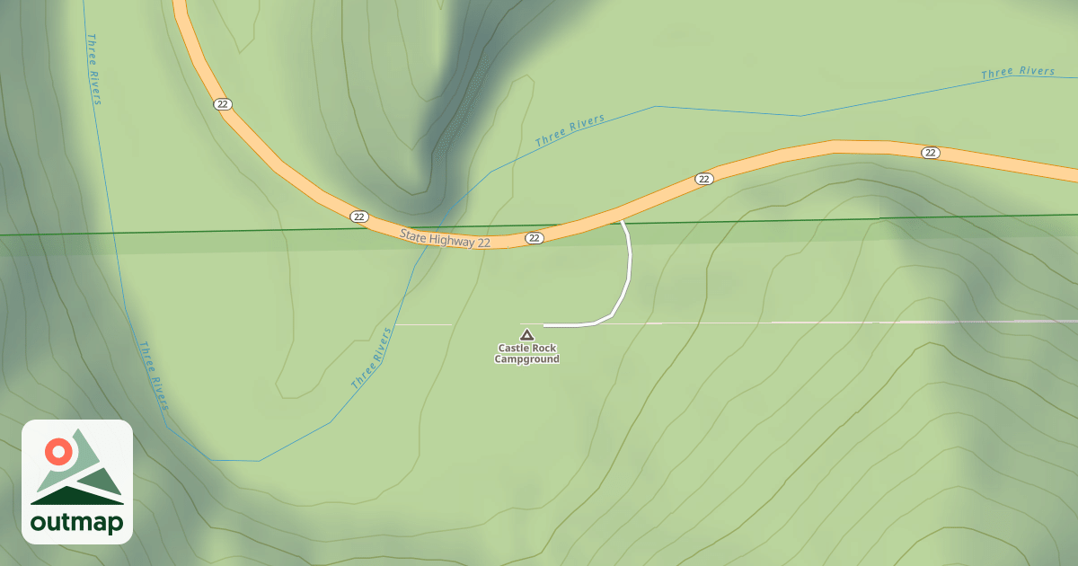 Map of CASTLEROCK CAMPGROUND
