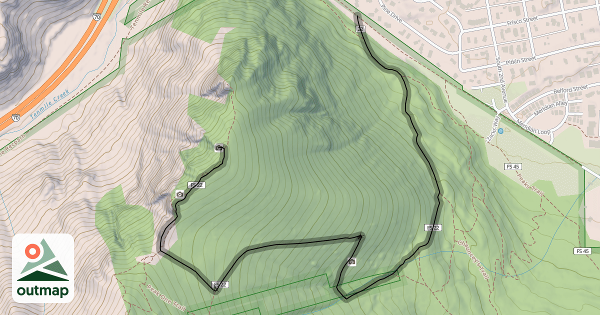 Map of Mount Royal Trail