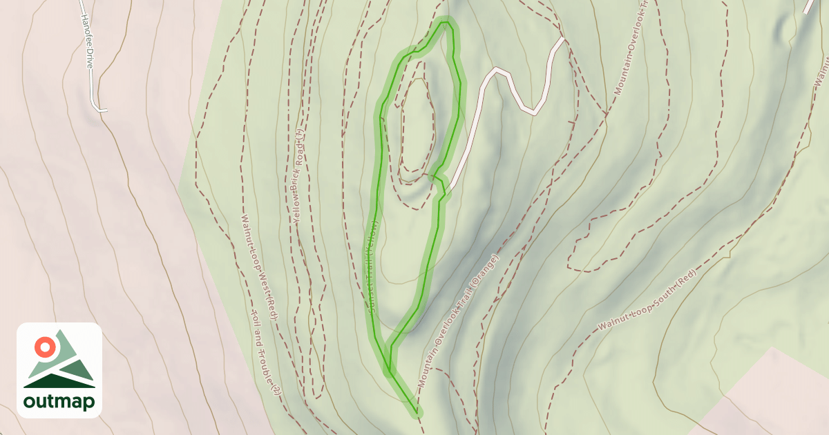 Map of Sunset Trail (Yellow)