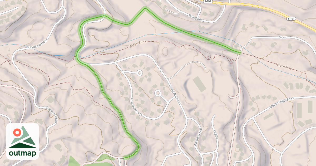 Map of Rising Bull Access