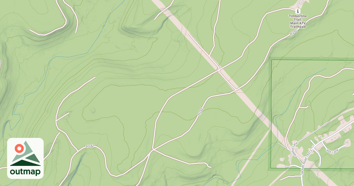 Map of Timberline Atv Warmup Loop W
