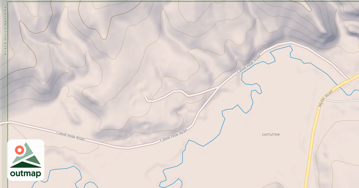 Map of CASTLE CREEK