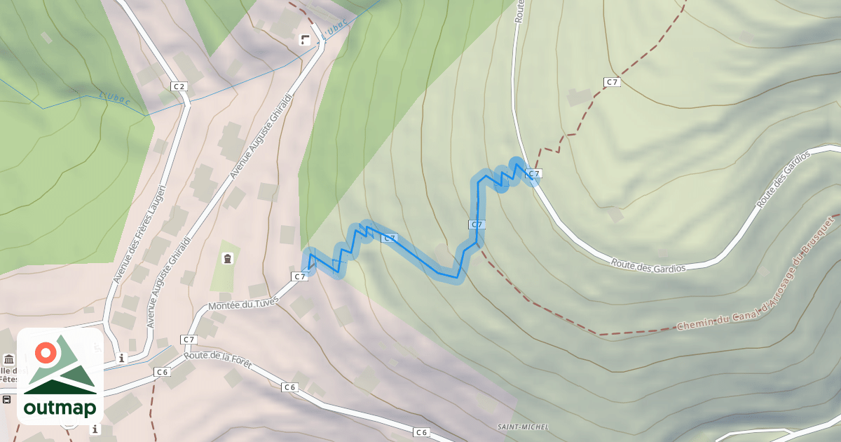 Map of Chemin du Tuves