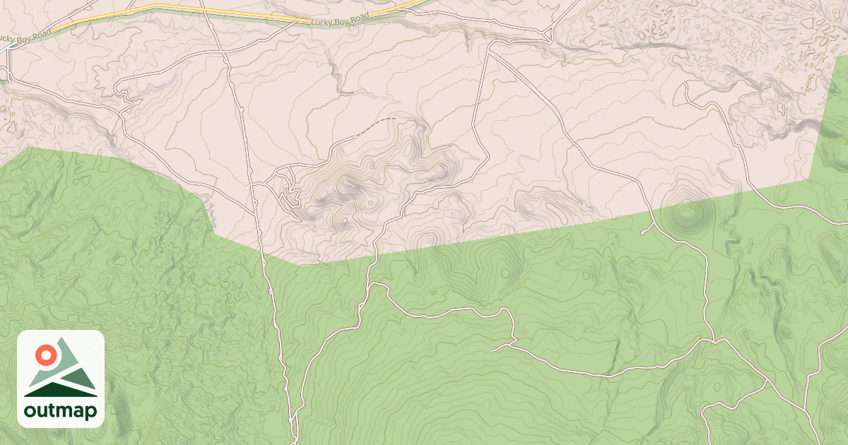Map of MUD SPRING CUTOFF ROAD