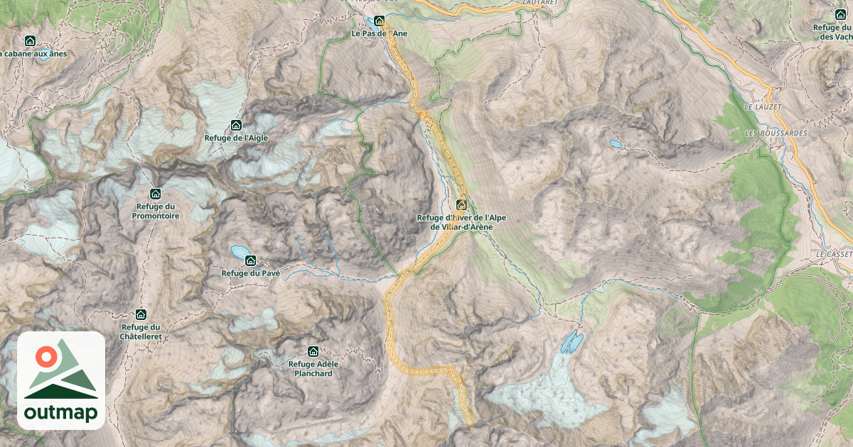 Map of Col Émile Pic — Pied du Col