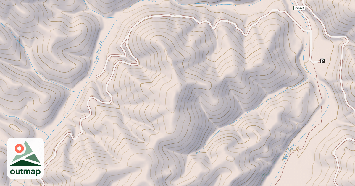 Map of BEAR BRANCH