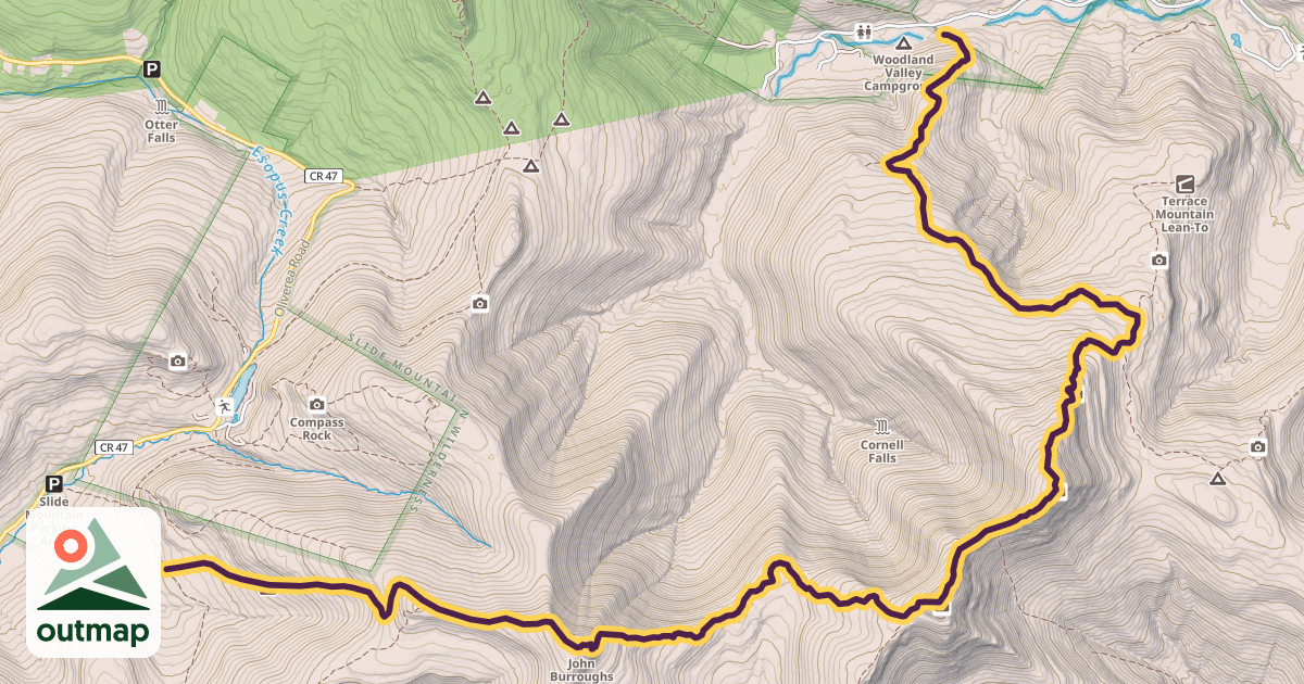 Map of Burroughs Range Trail