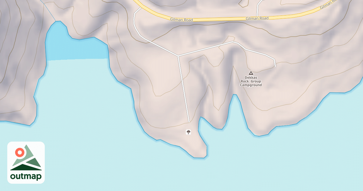 Map of DEKKAS ROCK ACCESS