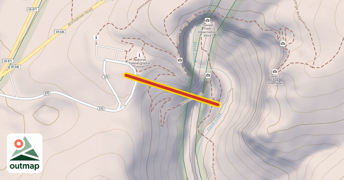 Map of Natural Tunnel Chairlift