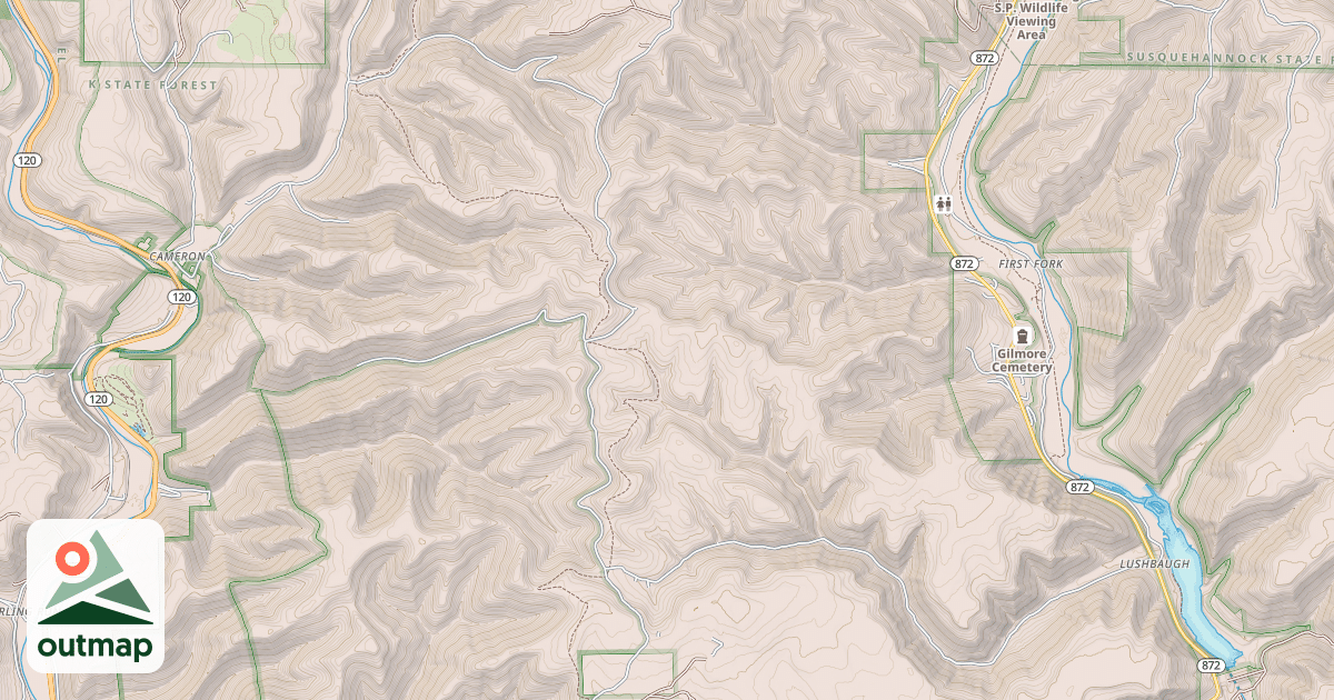 Map of Elk State Forest Snowmobile Trails