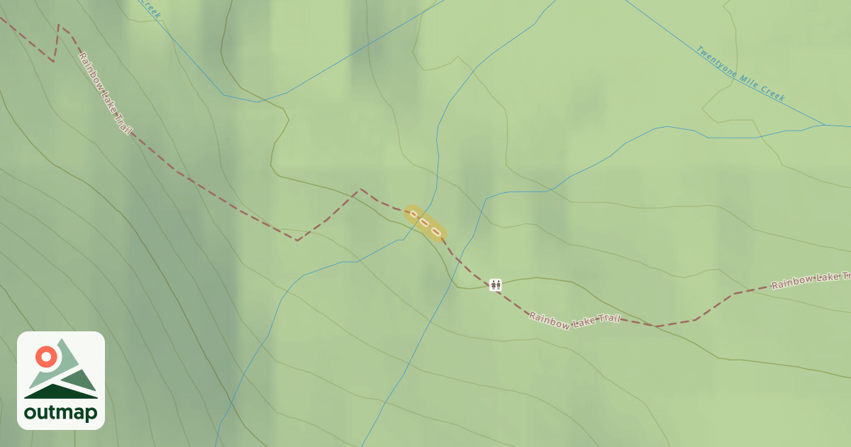 Map of Rainbow Lake Trail