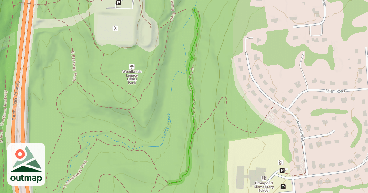 Map of Hunter Brook Trail