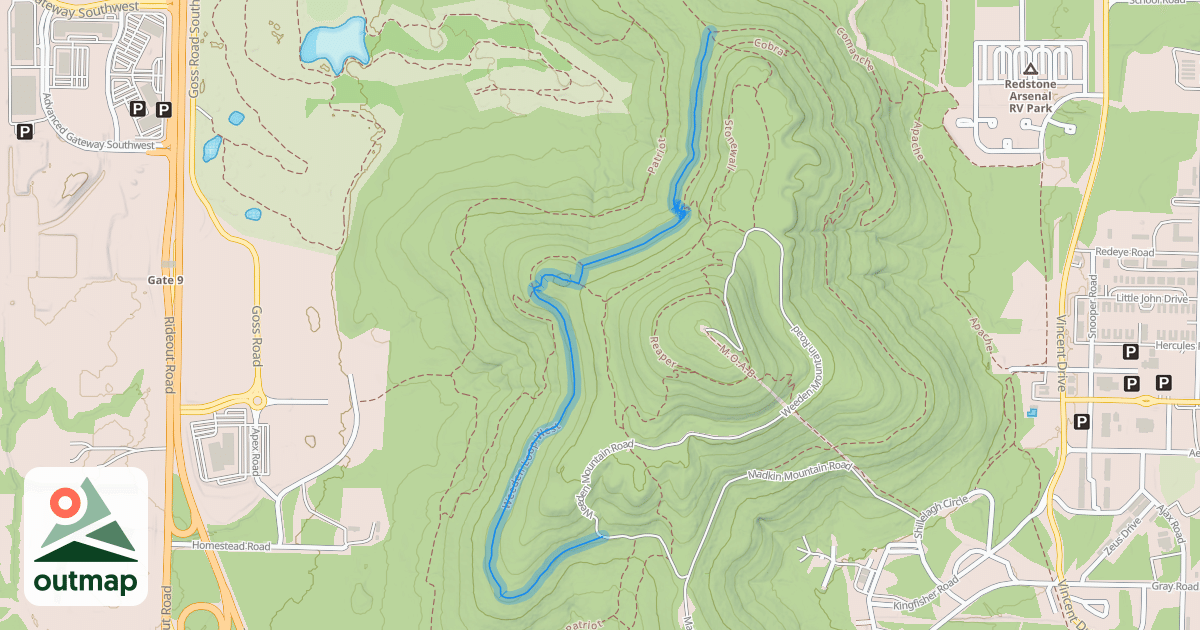 Map of Weeden Loop West