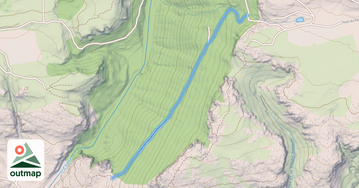 Map of Piste du Pas des Vaches (G68)