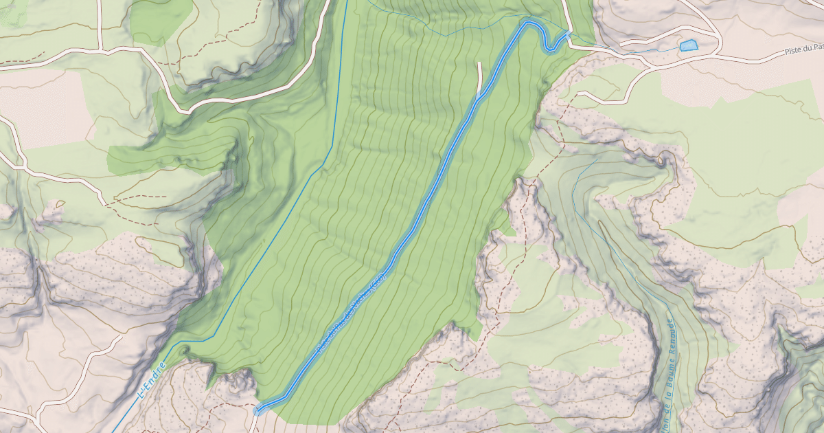 Map preview of Piste du Pas des Vaches (G68)