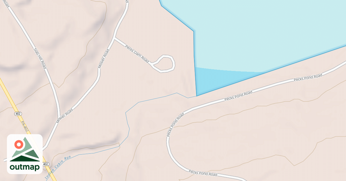 Map of Edgemere-Pecks Pond - Snowmobile Trails