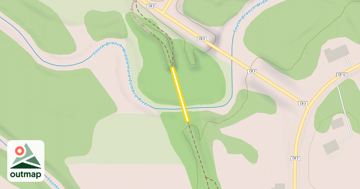 Map of Douglas State Trail in Olmsted