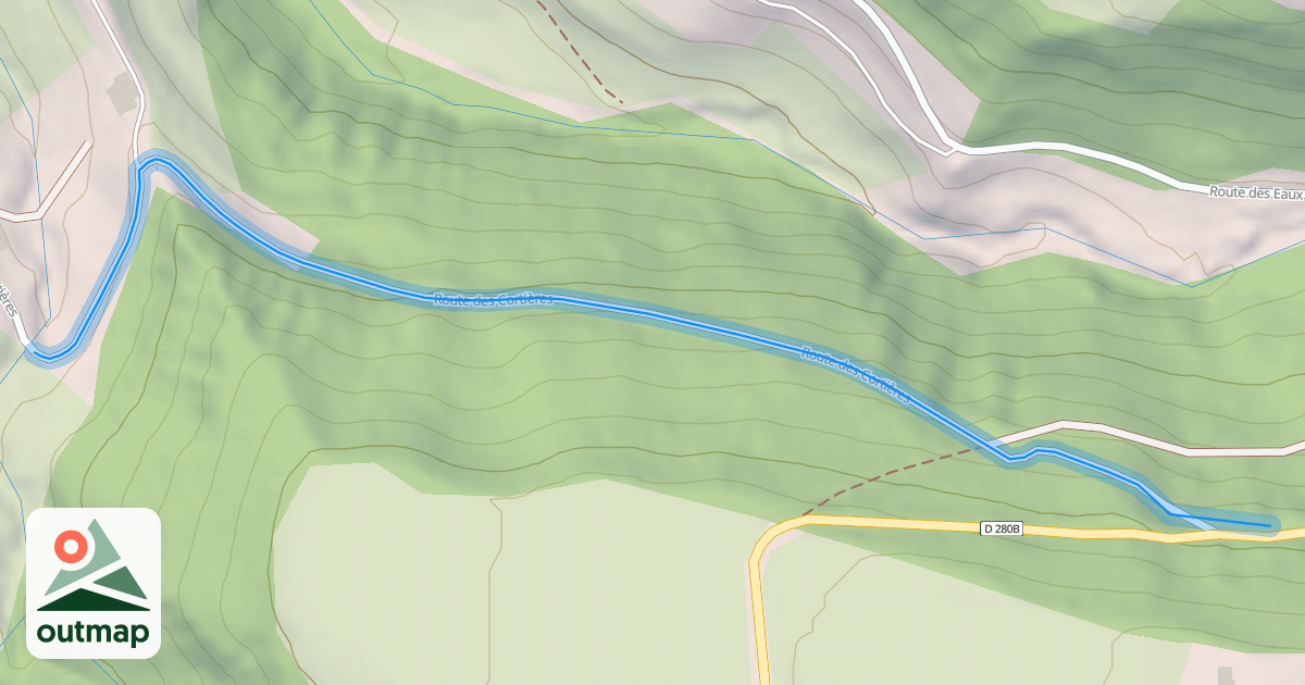 Map of Route des Cortières