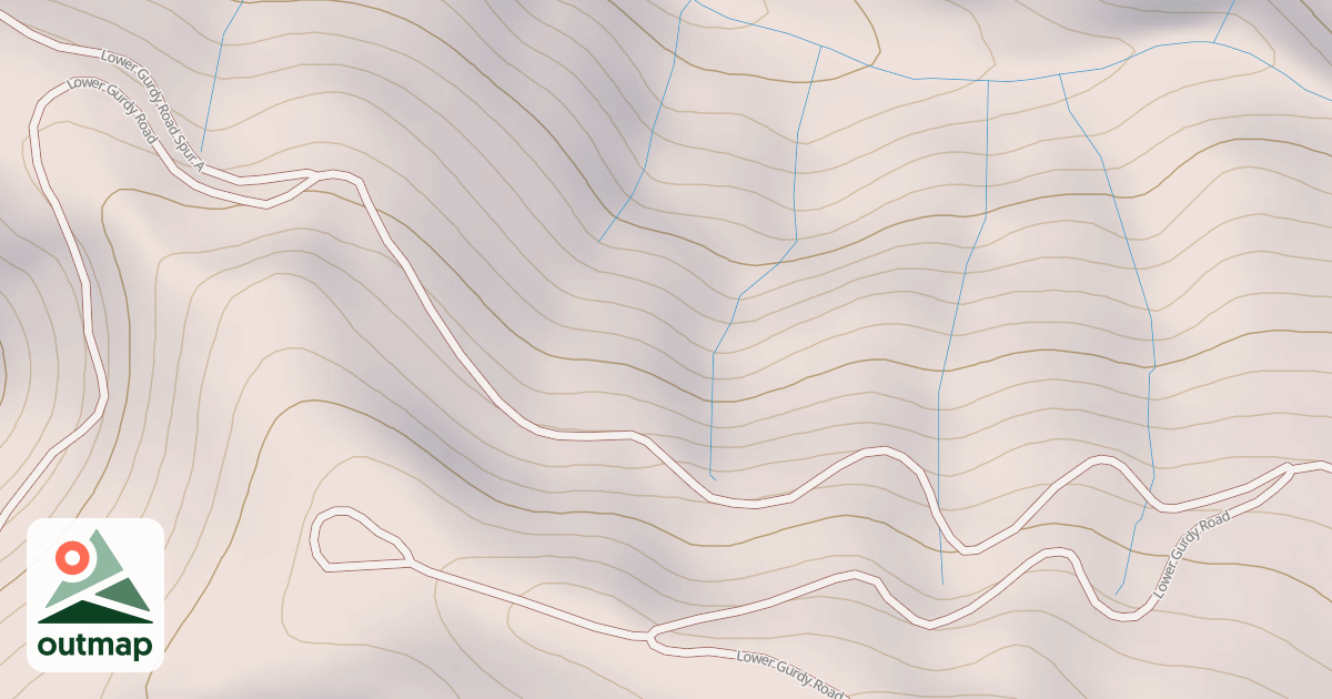 Map of LOWER GURDY