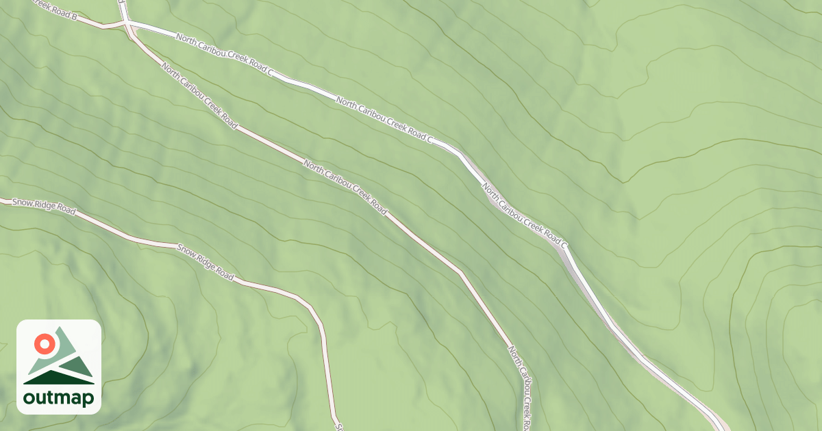Map of NORTH CARIBOU CREEK C