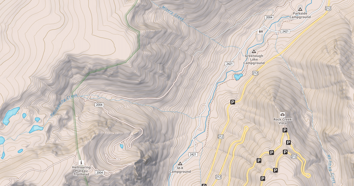 Map preview of HELLROARING CREEK