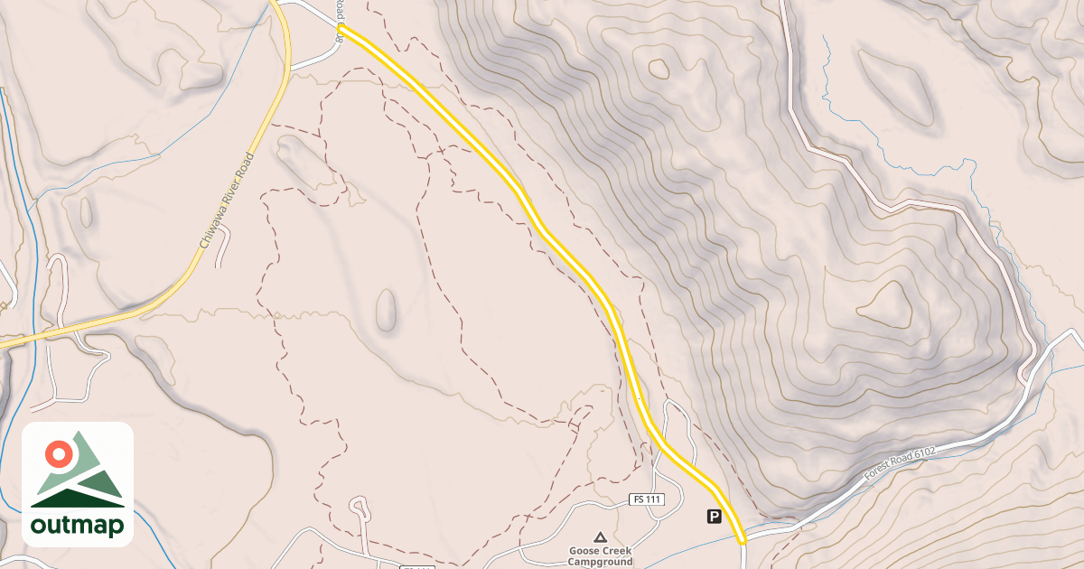 Map of Forest Road 6100