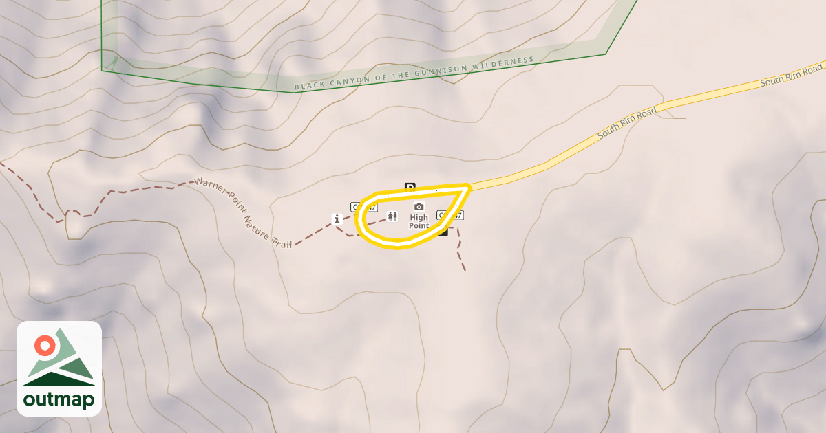 Map of South Rim Road