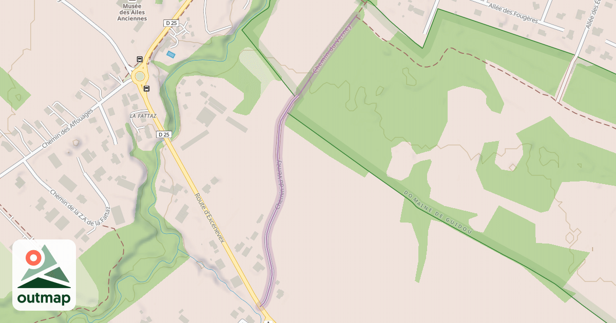 Map of Chemin du Verney