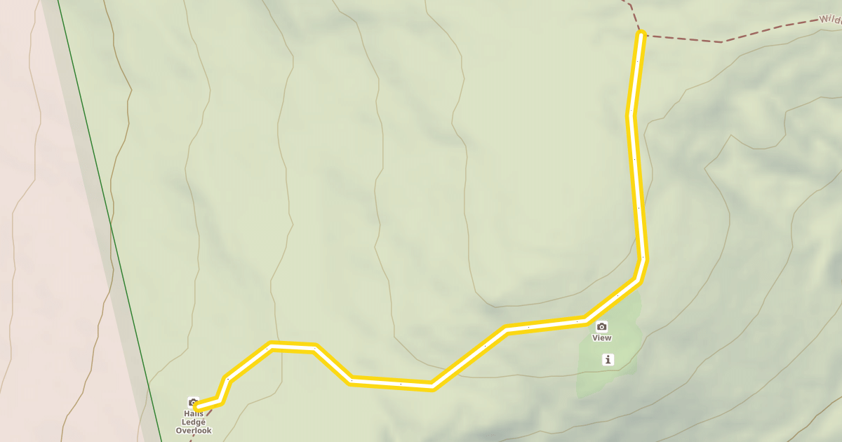 Map preview of Halls Ledge Overlook
