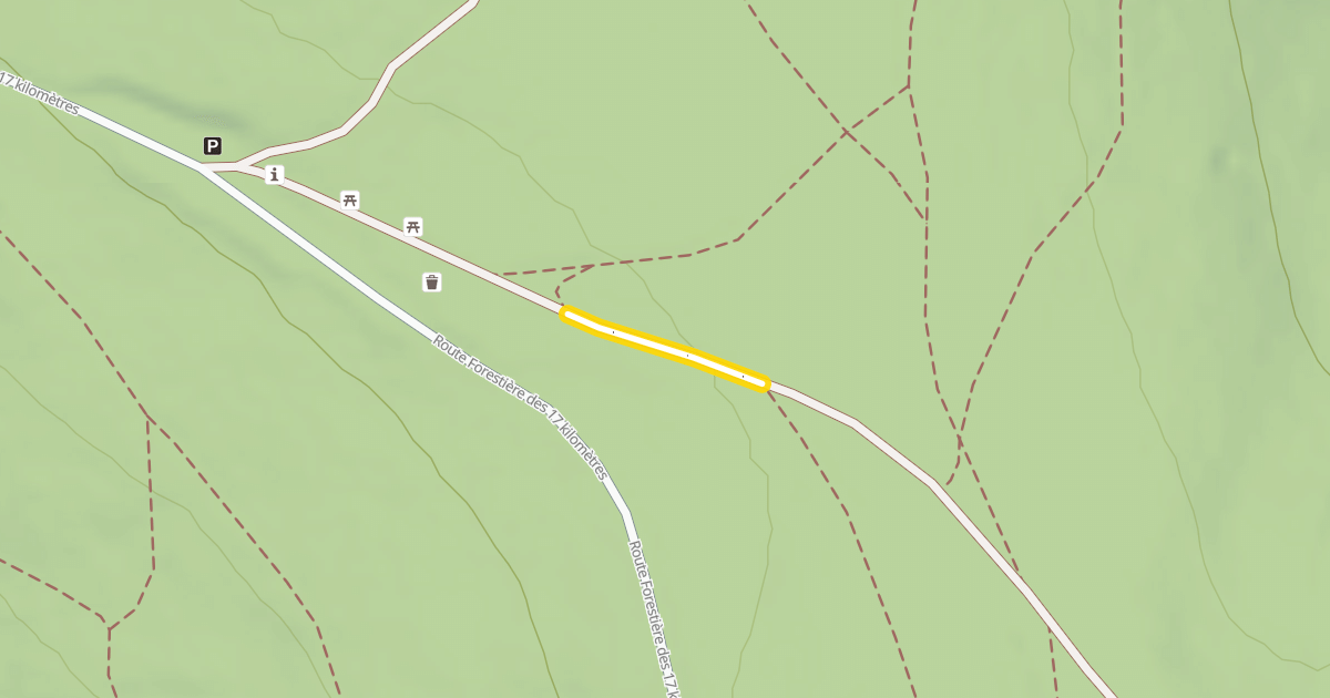Map preview of Route forestière de Saint-Jacques