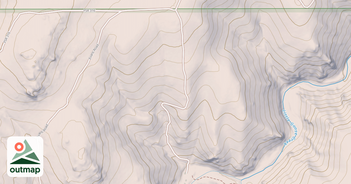 Map of LITTLE GOOSE COW CAMP